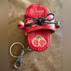 Handmade leather St. Lucia Keychain Sandal